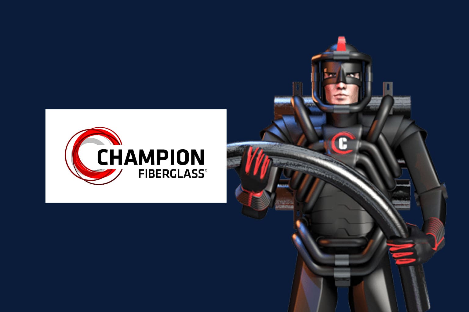 Champion Fiberglass logo and Champ