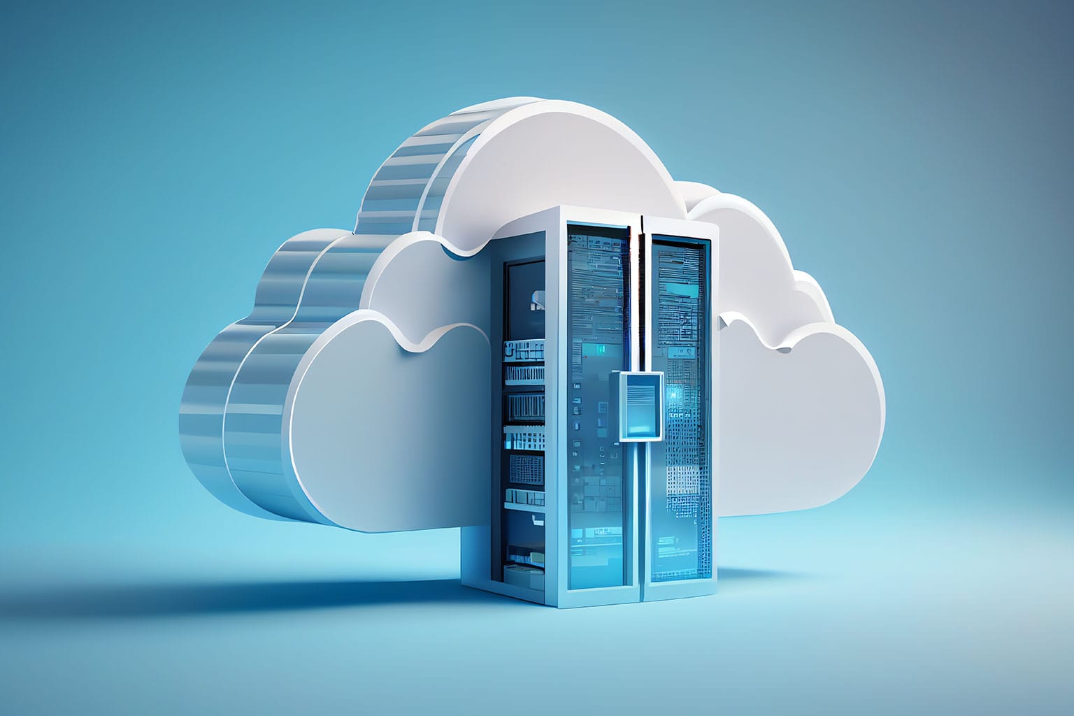 A cloud with a vault symbolizing NetSuite accounting software